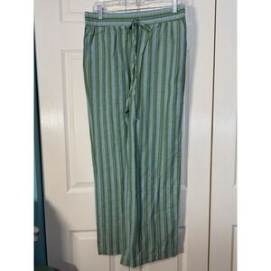 MNG Wide Leg Pant Blue/Green Size Medium